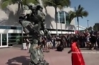 Giant Robot Befriends Little Girl at Comic-Con