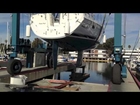 Hunter 45 Deck Salon Haulout for survey hull design and video of bottom By; Ian Van Tuyl