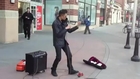 Amazing Street Performer With Violin And Looping Pedal