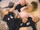 babies laughing in bed with their hot sexy mom