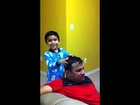 Sahil doing head massage to sashi