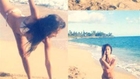 Nicole Scherzinger fait du yoga en tout petit bikini